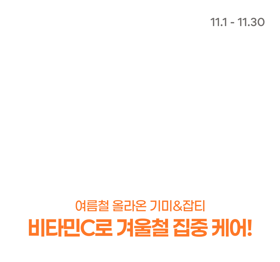 비타민C로 잡티 원인 해결!