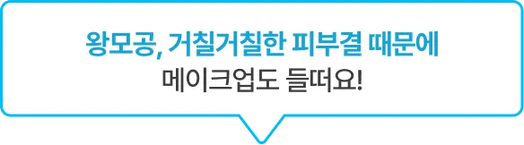 “왕모공, 거칠거칠한 피부결 때문에 메이크업도 들떠요!