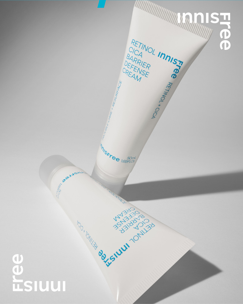 레티놀 시카 흔적 장벽 크림 제품 연출 사진